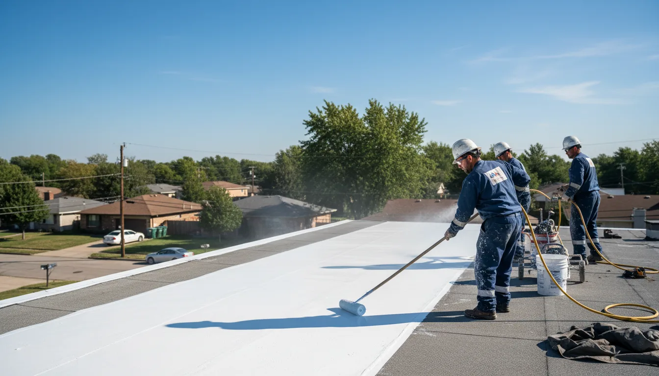 Commercial roof coating in Waterfall, PA near me